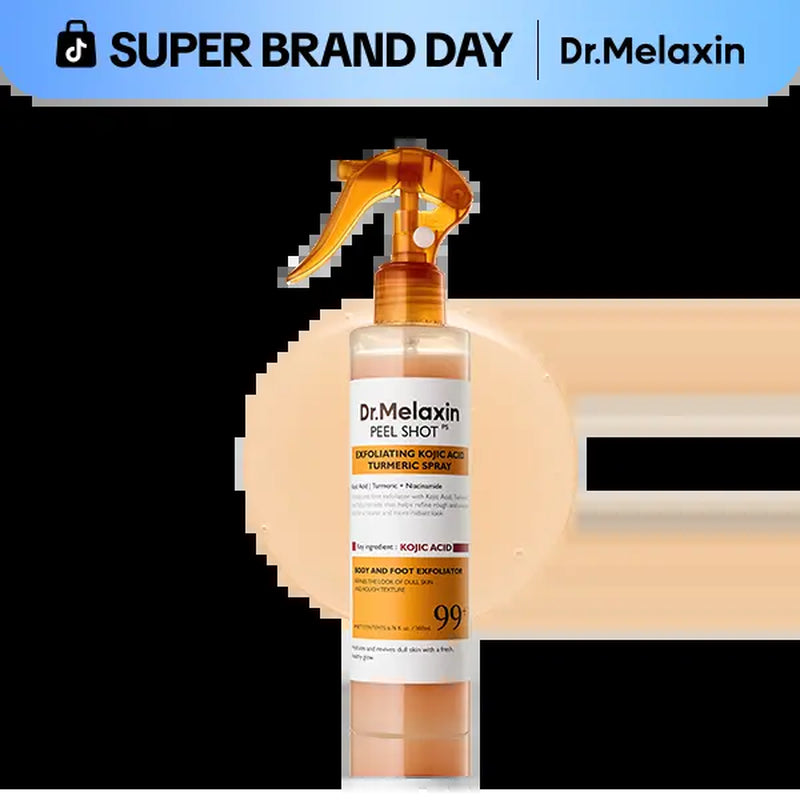 [Dr.Melaxin Official] Peel Shot Keratin Care Kojic Acid Turmeric Spray 200Ml Pore Clearing Exfoliating Formula Skin Repair Scrub