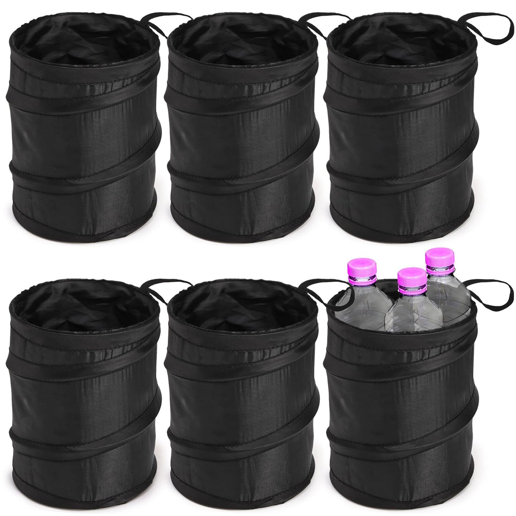 6 Pack Car Trash Can, Collapsible Pop-Up Car Garbage Can, Waterproof Small Trash Bag Portable Rubbish Bin for Automotive