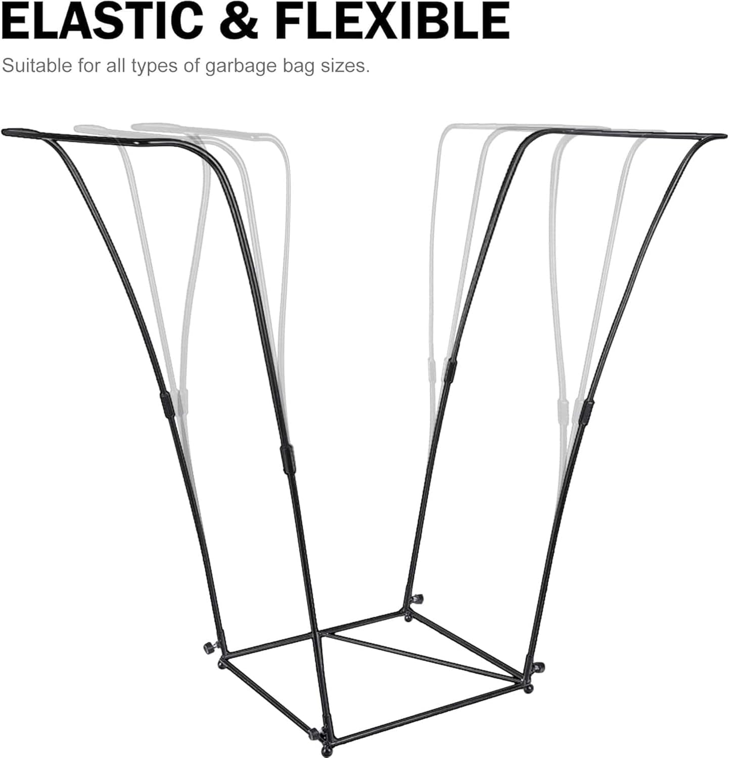 2PCS Outdoor Trash Bag Holder - Metal Garbage Bag Frame Holds 30-45 Gallon Bags - Multi-Purpose Outdoor Leaf Bag Stand for Yard BBQ Camping Garden Lawn Party Supplies Kitchen