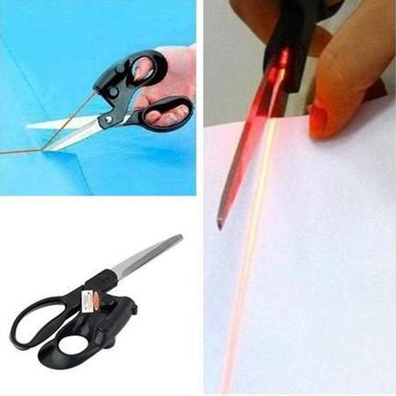 Professional Laser Guided Scissors for Home Crafts Wrapping Gifts Fabric Sewing Cut Straight Fast Scissor Shear