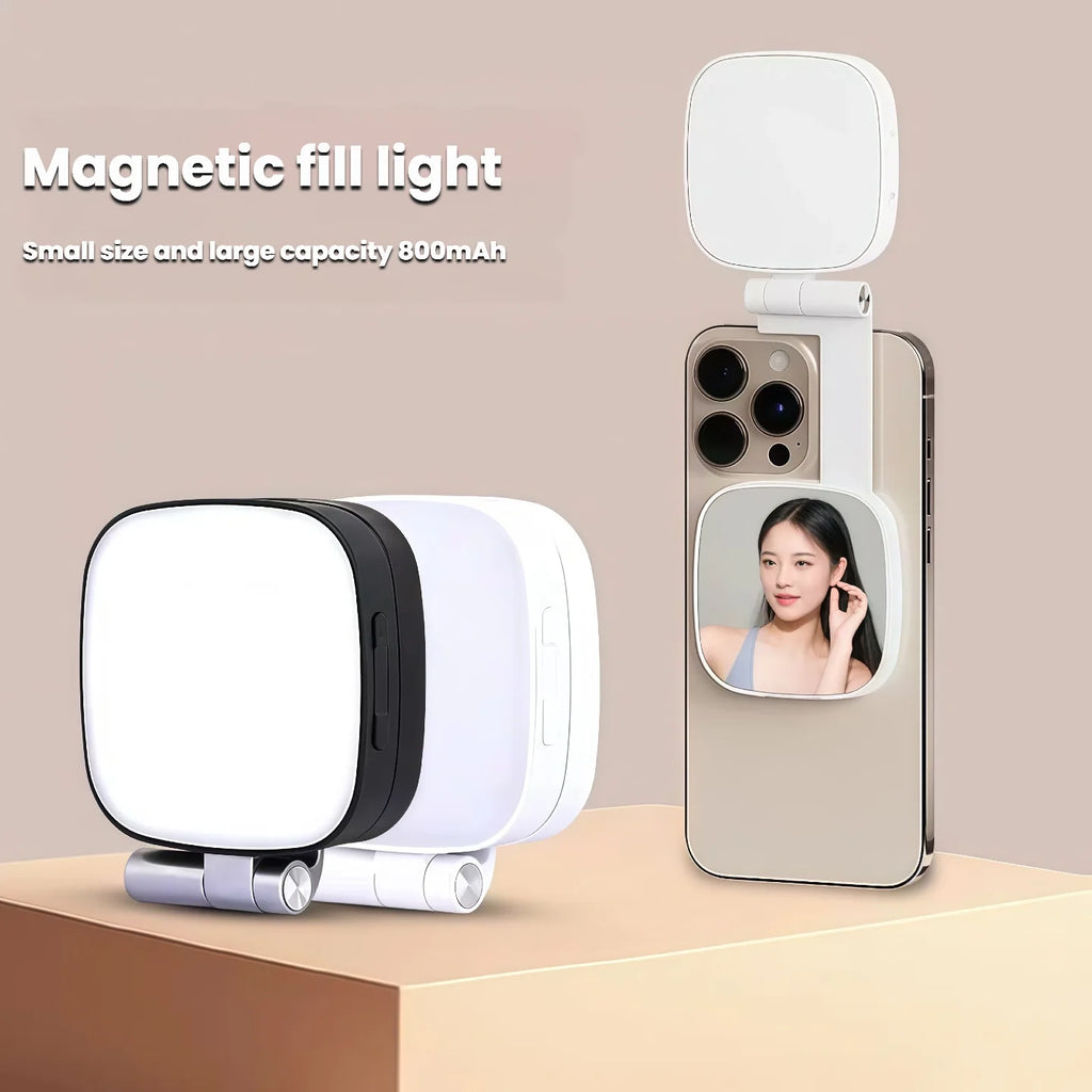 Illuminate Your Selfies: Magnetic 360° LED Ring Light for Magsafe iPhone - Perfect for Vlogs and Video Calls