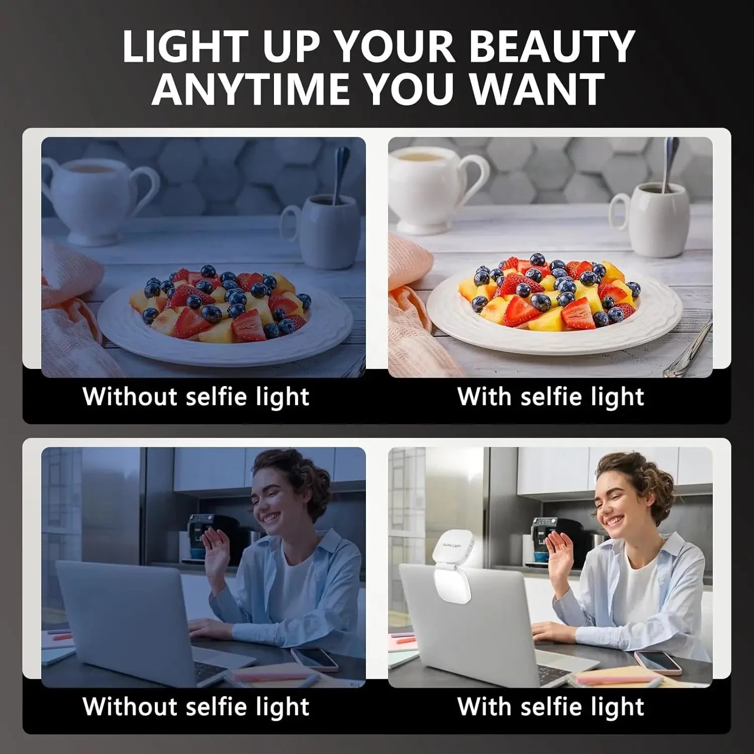 Illuminate Your Selfies: Magnetic 360° LED Ring Light for Magsafe iPhone - Perfect for Vlogs and Video Calls
