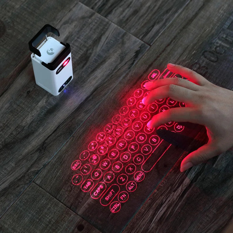 Revolutionary Mini Wireless Laser Projection Keyboard: Bluetooth Virtual Keyboard & Mouse for Effortless Typing on Laptops and Smartphones