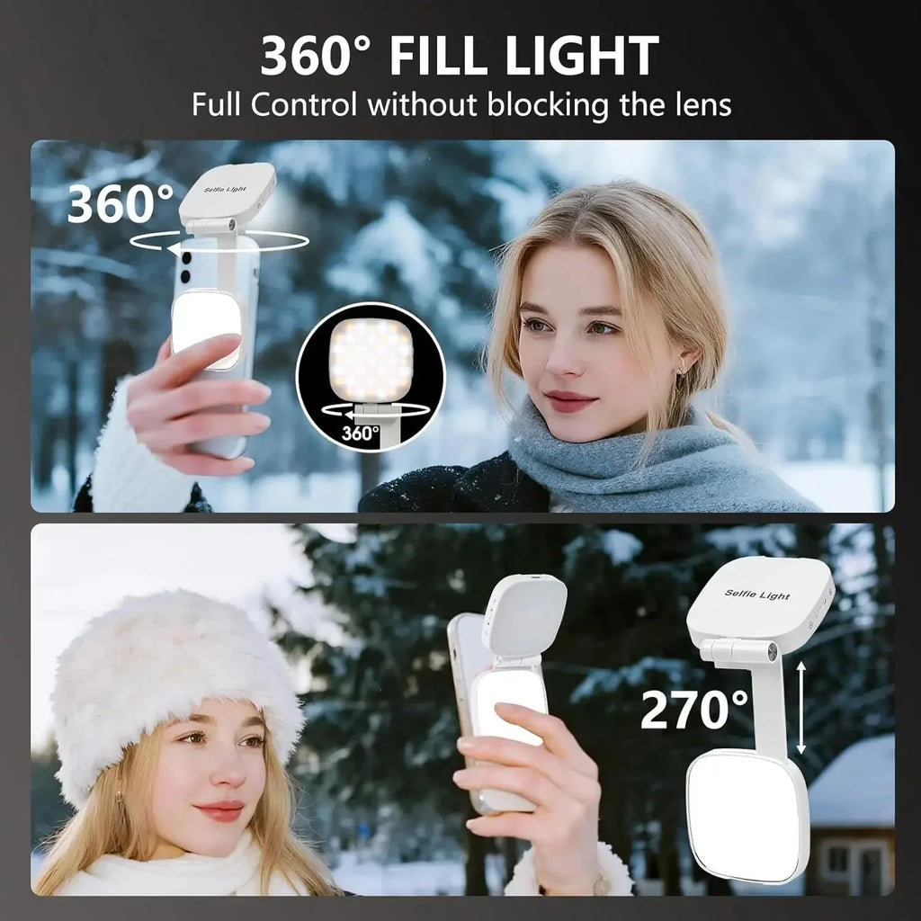 Illuminate Your Selfies: Magnetic 360° LED Ring Light for Magsafe iPhone - Perfect for Vlogs and Video Calls