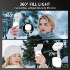 Illuminate Your Selfies: Magnetic 360° LED Ring Light for Magsafe iPhone - Perfect for Vlogs and Video Calls