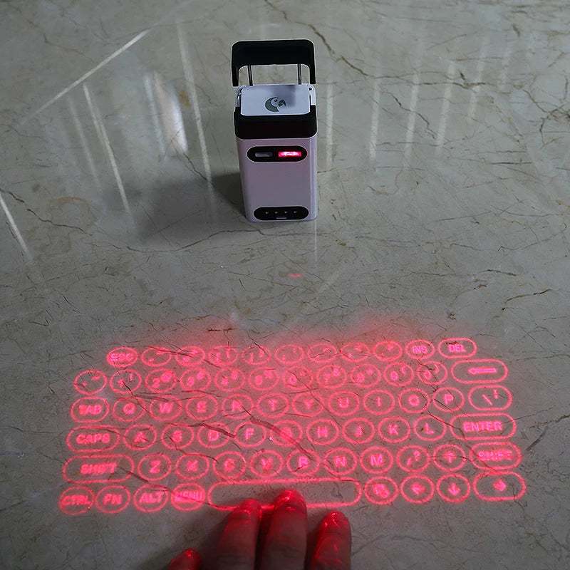 Revolutionary Mini Wireless Laser Projection Keyboard: Bluetooth Virtual Keyboard & Mouse for Effortless Typing on Laptops and Smartphones
