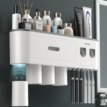 Wall-Mounted Magnetic Toothbrush Holder