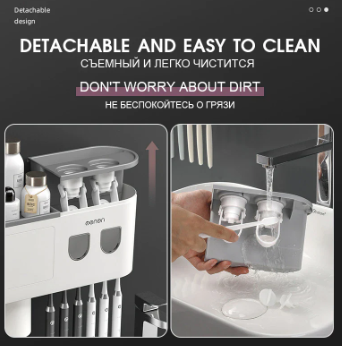Wall-Mounted Magnetic Toothbrush Holder