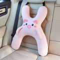 Kids Car Neck Pillow with Seat Belt Safety Sleep Aid Prevent Leaning Head Back Seat Sleeping Comfort during Long Distance Travel